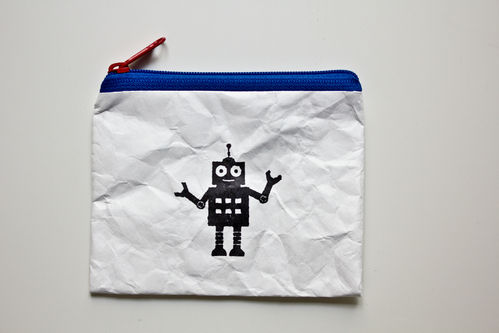 Täschchen "Roboter" groß 12,5 x 10 cm